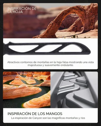 Vista 3 de Nabalis Canyon Balisong, navaja mariposa de entrenamiento con mango y hoja de acero inoxidable, sin afilar, para practicar volteretas, práctica