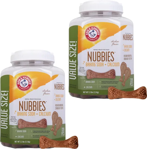 Vista 17 de Arm & Hammer Nubbies - Golosinas dentales para perros, sabor a pollo, 5