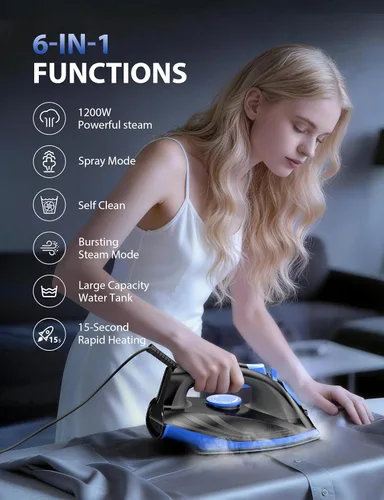 Vista 14 de Sundu Plancha de vapor con suela de cerámica y ráfaga de vapor