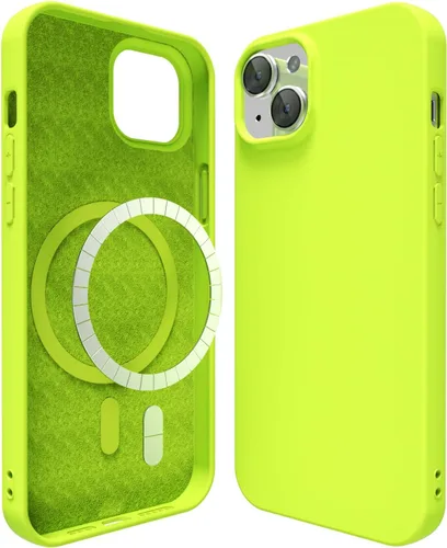 Vista 18 de oakxco Funda de silicona para iPhone 12 Pro Max, magnética, compatible con carga inalámbrica Magsafe, cubierta protectora de goma suave y delgada