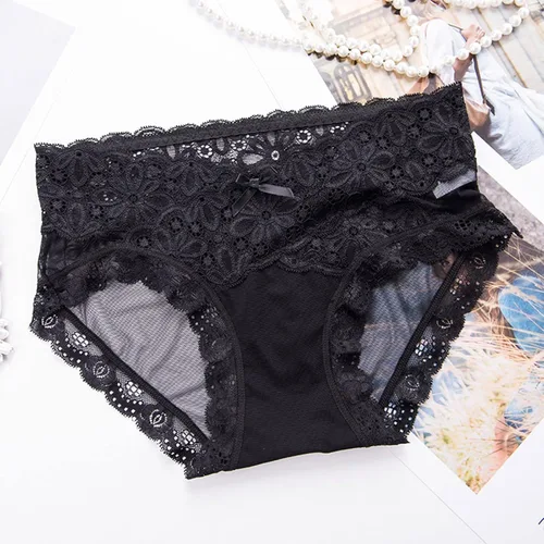Vista 6 de Jtckarpu Ropa interior de malla para mujer, de cintura baja, de algodón, con encaje Eversoft, tangas de levantamiento de glúteos, transpirables