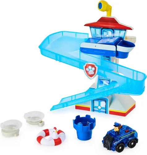 Vista 5 de Paw Patrol, Adventure Bay Juego de Baño con Vehículo de Chase con Luz, Juguete de Baño para Niños de 3 Años en Adelante