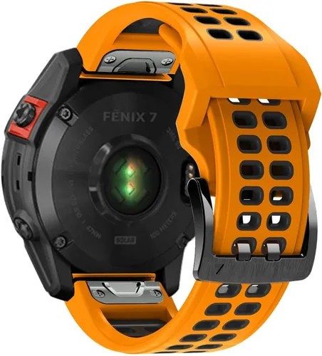 Vista 14 de REYDA Correa de silicona compatible con Garmin Fenix 8 Pro/8/E 1.850 in, 0.866 in, correa de reloj de ajuste rápido, suave, flexible, correa de Azul