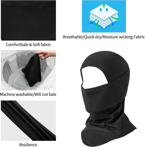 Vista 3 de Pasamontañas de esquí máscara de esquí para hombres y mujeres máscara de cara completa para clima frío esquí snowboard y motociclismo máscara facial