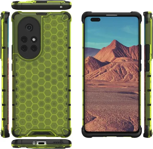 Vista 245 de Pzwoxukhov Funda compatible con Huawei Nova 3i, compatible con Huawei P Smart+ 2018 Honeycomb Anti-Drop Shock-Absorbing Case Negro