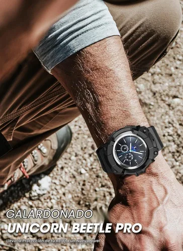 Vista 6 de SUPCASE para Samsung Galaxy Watch 4 Classic Correa con Funda 46mm (Unicorn Beetle Pro), [Protección de Grado Militar] Funda Resistente con Correa