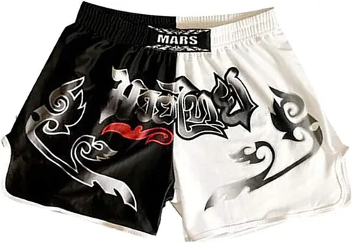 Vista 9 de O2TEE ¡Nuevo! Más de 10 estilos Muay Thai Shorts Combat Fight MMA Boxer Boxing Trunks Negro dragón