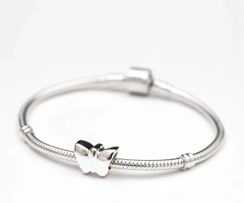 Vista 2 de Adabele 1 pieza auténtica de plata de ley 925 hipoalergénica mariposa encanto transformación cuentas compatibles con Pandora todos los demás dijes