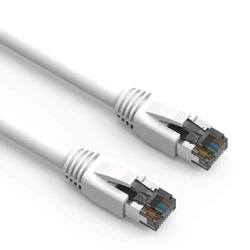 Vista 5 de Cable de red LAN de Internet RJ45 Cat8 RJ45 de 0.5 pies, interior/exterior, 24 AWG – Último 40Gbps 2000Mhz, resistente a la intemperie S/FTP