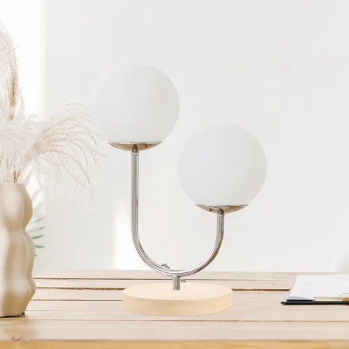 Vista 4 de OSALADI Soporte de lámpara de mesa contemporáneo Base de luz nocturna de madera maciza para sala de estar Soporte de exhibición de luz de madera