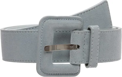 Vista 10 de Cinturón de cuero de gamuza con bordes de costura de 1 1/2" pulgadas Negro