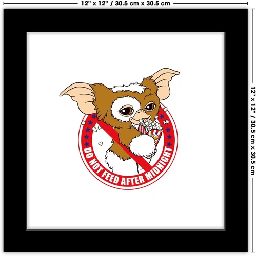 Vista 6 de Trends International Gallery Pops Gremlins - Arte de pared Don't Feed After Midnight, versión enmarcada negra, 12 x 12 pulgadas