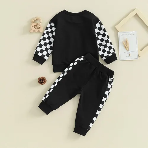 Vista 3 de Doqcey Conjunto de sudadera de manga larga para bebé niño y niño, para otoño e invierno