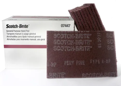 Vista 3 de Set de 10 alfombrillas para lijar rojas, de la marca Scotch Brite 3M
