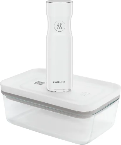 Vista 19 de ZWILLING Fresh & Save Recipiente sellador al vacío mediano, cacerola con tapa, bandeja para brownies, bandeja para lasaña, bandeja para pizza, 9.5 x