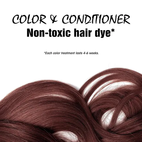 Vista 2 de Light Mountain Tinte y acondicionador natural para el cabello, color burdeos, 4 fl oz