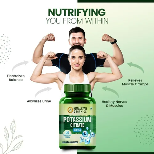 Vista 6 de Citrato de potasio 800 mg (120 tabletas vegetales) 100% herbario sin efectos secundarios conocidos - por pharmacylife
