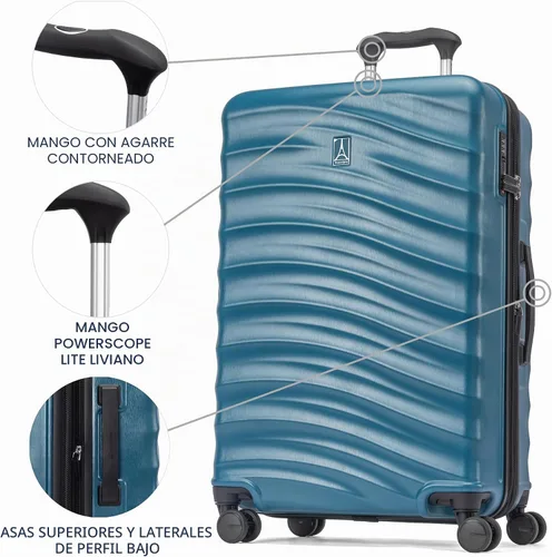 Vista 2 de Travelpro Maxlite Air V2 Maleta de rueda giratoria con lados duros expandible, Verde azulado
