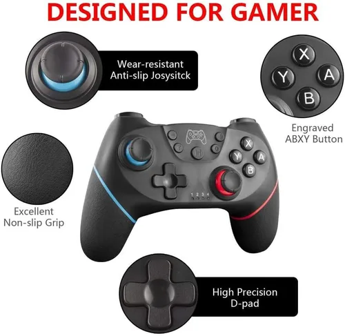 Vista 3 de Controlador de interruptor controlador profesional inalámbrico para interruptorSwitch LiteSwitch OLED interruptor remoto Gamepad con joystick