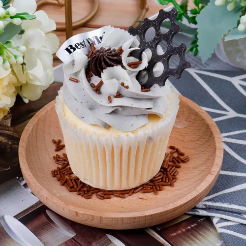 Vista 3 de Gránulos para decoración de pasteles, chispas de azúcar de chocolate de 4.8 onzas con estrellas sin pareils, confeti de azúcar y jimmies
