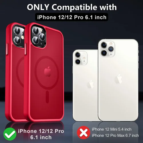Vista 167 de MOCCA - Funda magnética resistente para iPhone XR de 6.1 pulgadas, compatible con MagSafe, funda con protección contra caídas de grado militar