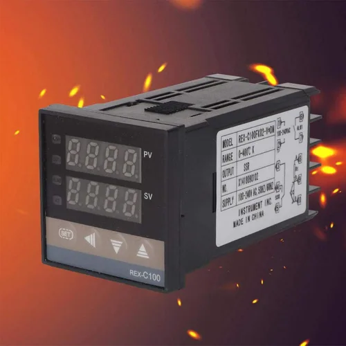 Vista 3 de 0 a 752.0 °F PID controlador de temperatura digital termostato kit REX-C100FK02-V* DN termopar termostato AC110V-240V Max25A SSR K termopar sensor