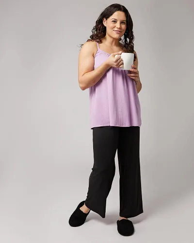 Vista 3 de 32 DEGREES Camiseta de tirantes para mujer, drapeada, con copa integrada