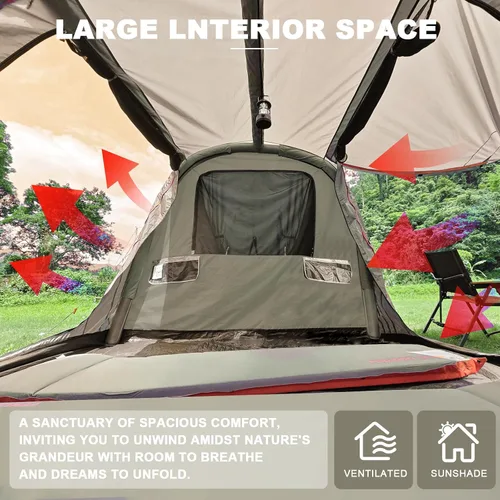 Vista 5 de Inflatable SUV Tents for Camping, Easy Set up Car Tailgate Tent Waterproof with Tarps Portable Car Tents with 2 Doors for SUV MPV