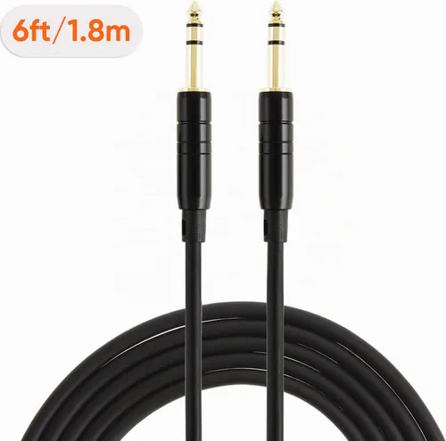 Vista 5 de CableCreation Cable TRS de 1/4'' de 6 pies, Cable de Guitarra de Instrumento de Grado Profesional, Cable de Audio Estéreo Balanceado de 1/4 Pulgada