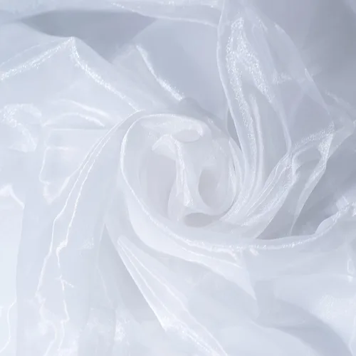 Vista 15 de Fynite Tela de organza rosa bebé por yarda 1 yarda de largo 44" de ancho Organza sedoso nupcial para vestido de novia DIY, manualidades