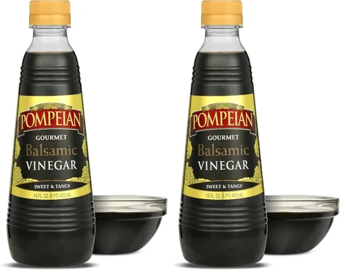Vista 12 de Vinagre balsámico gourmet de Pompeian, naturalmente sin gluten, 16 onzas líquidas (473 ml) Vinagre para cocinar: sabor dulce y picante