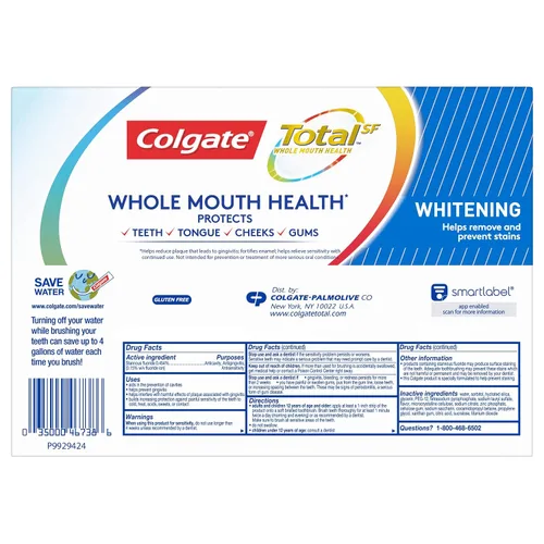 Vista 7 de Colgate Pasta dental blanqueadora total, 4.8 onzas (paquete de 3)