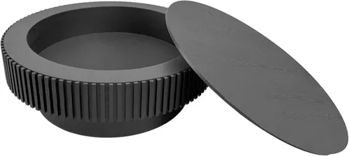 Vista 8 de Mesa de centro redonda de 39.4 pulgadas con almacenamiento oculto, mesa de centro de tambor de madera maciza con diseño artesanal Releifs, moderna