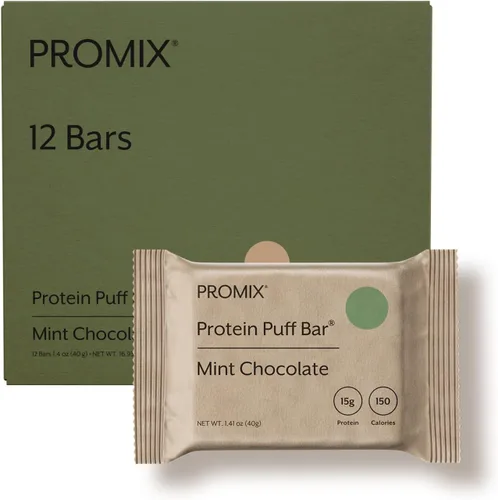 Vista 10 de ProMix Nutrition Barras de proteína de soplado - Paquete surtido - Pastel de cumpleaños, Snickerdoodle, Pan de plátano, Menta y chocolate - Delicia
