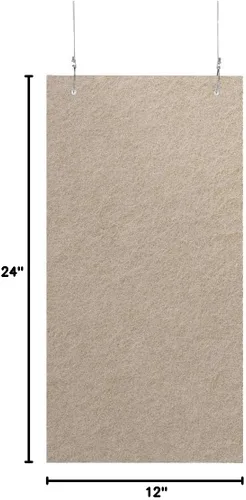 Vista 8 de Versare Baffles acústicos colgantes SoundSorb Material de amortiguación de sonido Colgado de techo Diseño moderno Paneles SoundSorb beige