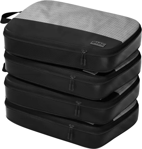Vista 7 de 4 cubos grandes de compresión para viajes, organizadores de equipaje - Cubos de embalaje de viaje para maletas