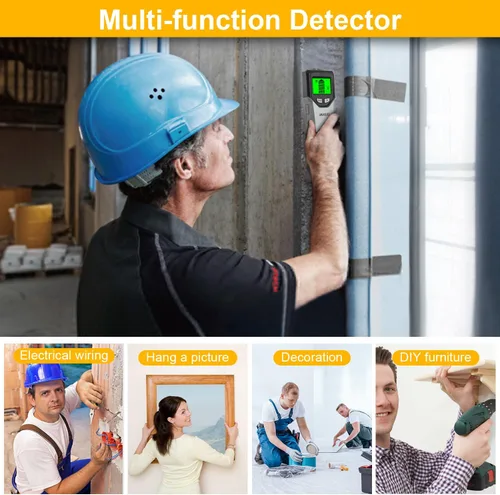 Vista 8 de Detector de Vigas Escáner de Pared - Herramienta Detector de Vigas 5 en 1 con Chip Inteligente y Pantalla LCD HD, Detector de Vigas Buscador