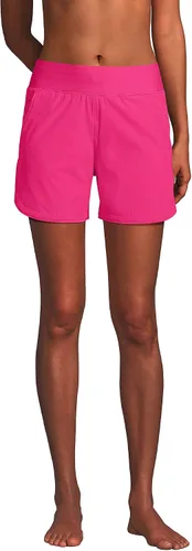 Vista 3 de Lands' End Pantalones cortos de natación para mujer, de secado rápido, cintura elástica, 5 pulgadas