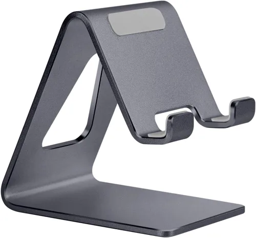 Vista 15 de Aoviho Soporte de teléfono celular para escritorio, soporte de teléfono de Negro