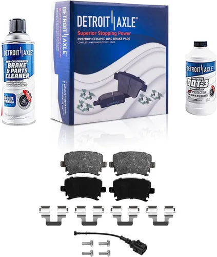 Vista 26 de Detroit Axle - Kit de freno delantero para Dodge Ram 1500 Durango Dakota Chrysler Aspen Dakota Driver Side Disco Freno Pinza de freno de cerámica
