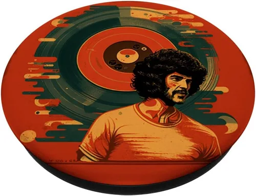 Vista 2 de Disco de vinilo LP vintage para fanáticos de la música retro, PopSockets intercambiables PopGrip