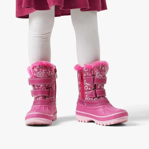 Vista 5 de DREAM PAIRS Botas de nieve de invierno para niños y niñas, hasta la pantorrilla