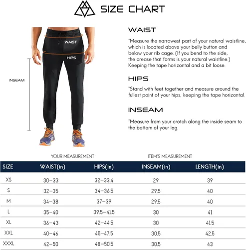 Vista 7 de Haimont Pantalones deportivos para hombre con bolsillos con cremallera, cintura elástica, ligeros, para correr, entrenamiento, gimnasio