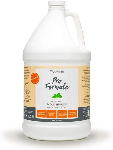 Vista 11 de Enjuague bucal prémium Oxyfresh Pro Formula Fresh Mint – Enjuague bucal patentado de zinc para aliento fresco durante todo el día y encías