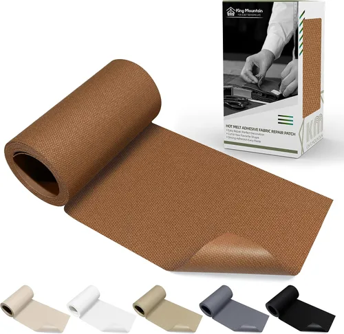 Vista 25 de KING MOUNTAIN Parche de lona para planchar, 3 x 60 pulgadas, parche de reparación de tela 100% algodón impermeable, utilizado para varios sofás