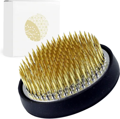 Vista 15 de Wazakura Ikebana Kenzan Flor Pin Rana, 2.4 pulgadas (61mm) Negro Negro - 3.15