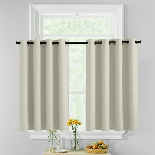Vista 55 de RYB HOME - Cortinas para armario de 36 pulgadas, cortinas para oscurecer la habitación con ojales resistentes a la oxidación, cortinas de Aqua