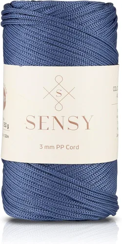 Vista 81 de Cuerda de poliéster Sensy Premium de 3 mm, 120 metros, 100% cordón de polipropileno, cuerda de macramé de 3 mm, cordón para bolsos de ganchillo