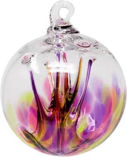 Vista 7 de Luke Adams Glass Mini árbol de la vida de cristal de 3 pulgadas Adorno hecho a mano Bola colgante para observar jardín Decoración del hogar