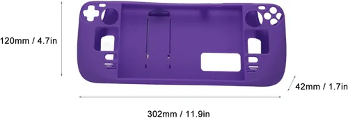 Vista 7 de Funda protectora con función atril para cubierta de vapor, protector con base de soporte, funda protectora completa a prueba de huellas dactilares
